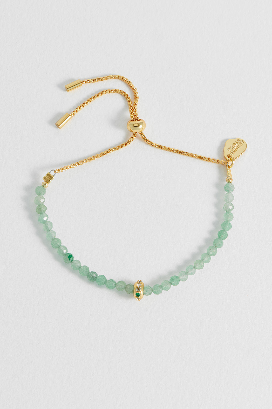 Green Aventurine CZ Disc Amelia Bracelet