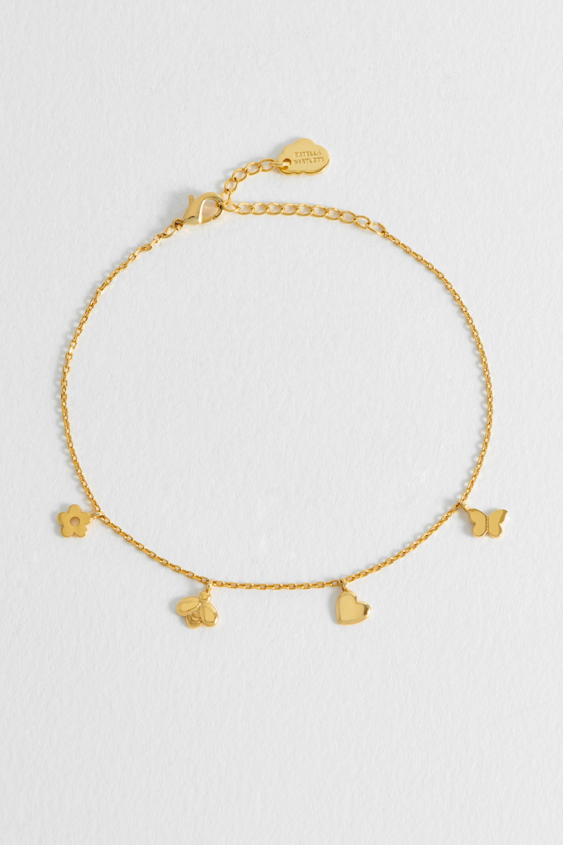 Gold Bee And Butterfly Charm Bracelet Estella Bartlett