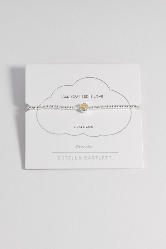 Heart Disc Bead Bracelet