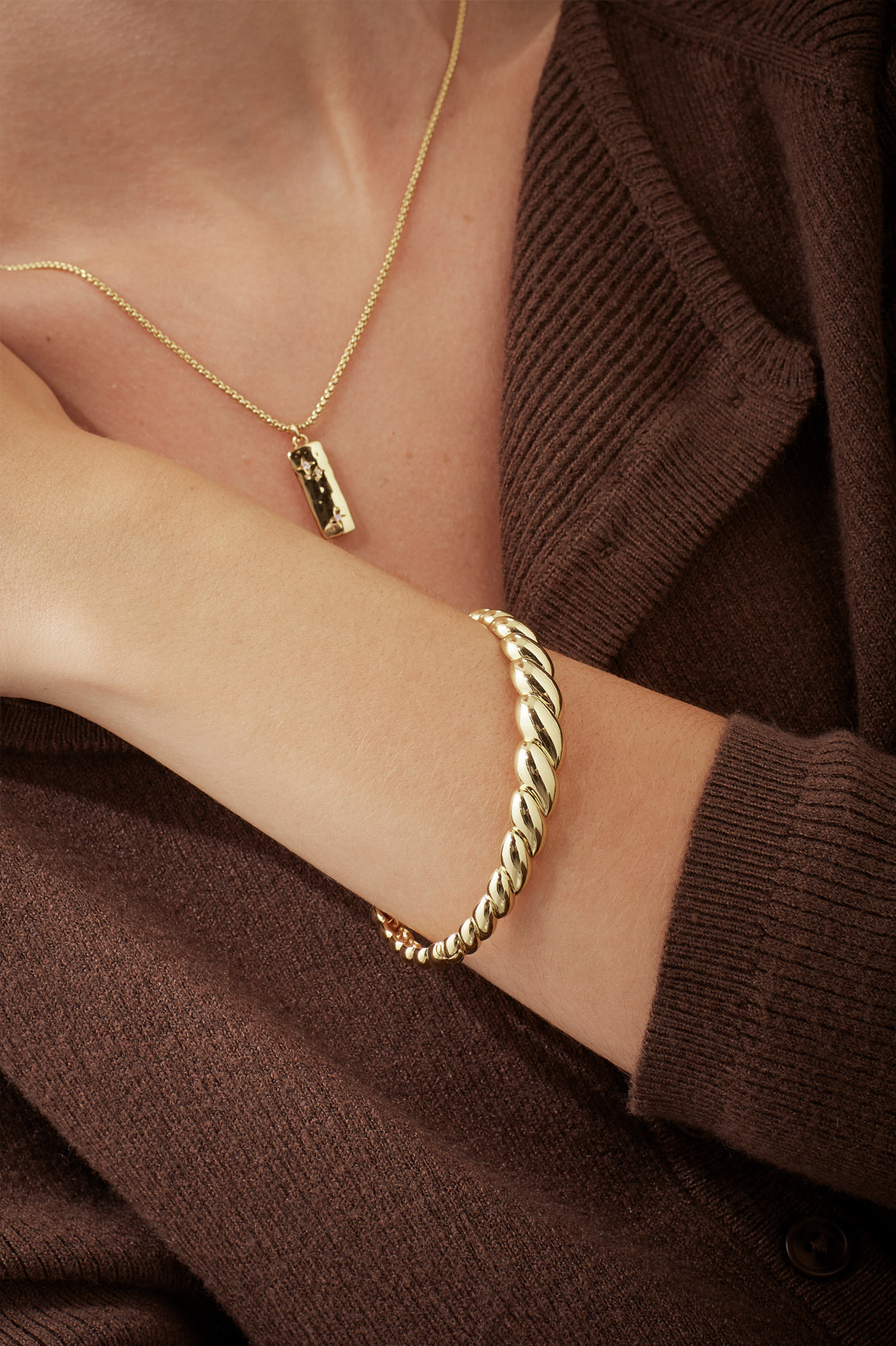 Twisted Hinged Bangle