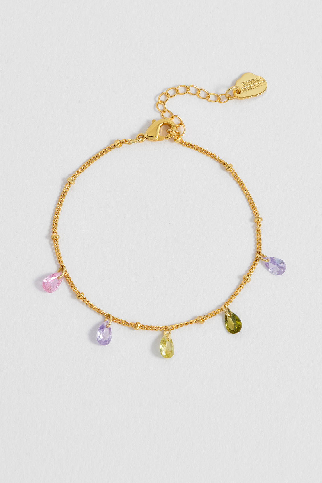 Multi CZ Pear Drop Bracelet