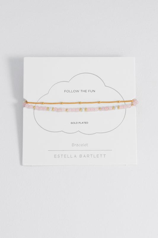 Pearl and Rose Quartz Duo Bracelet