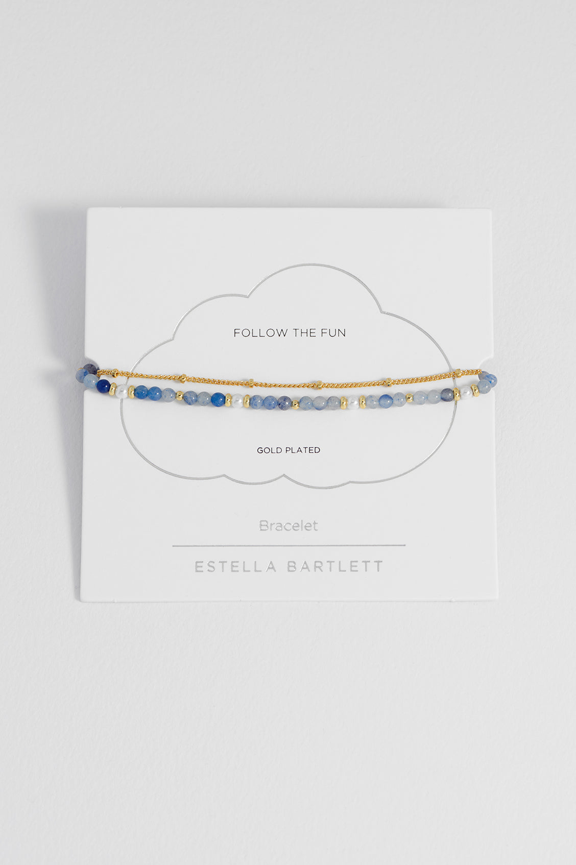 Pearl and Blue Aventurine Duo Bracelet