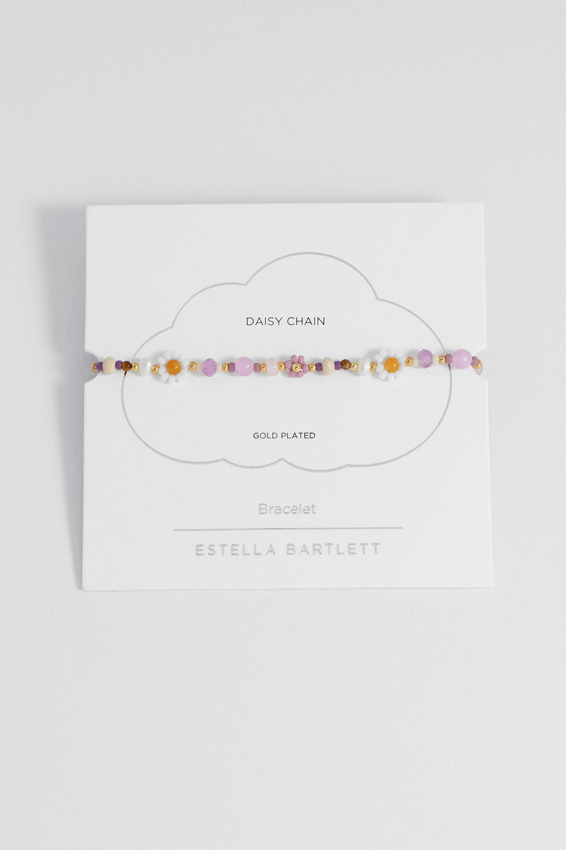 Lilac Beaded Flower Bracelet