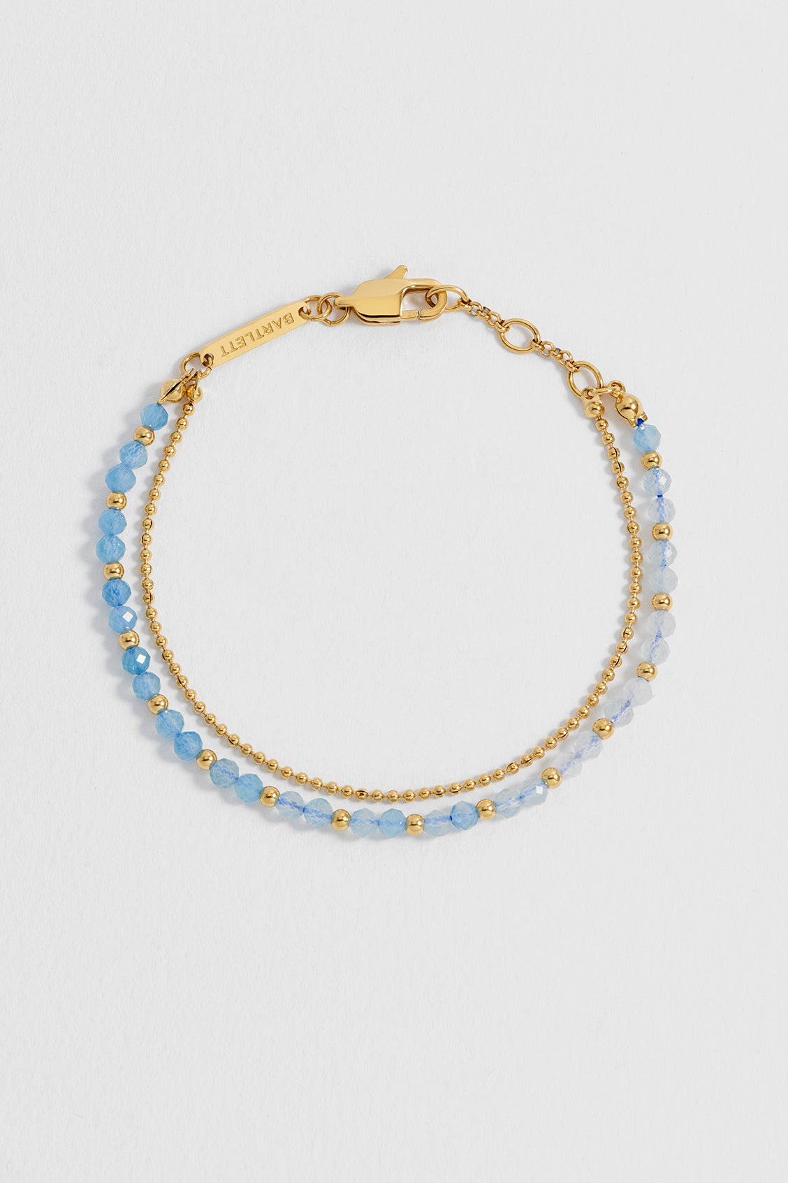Faceted Blue Quartz Duo Bracelet