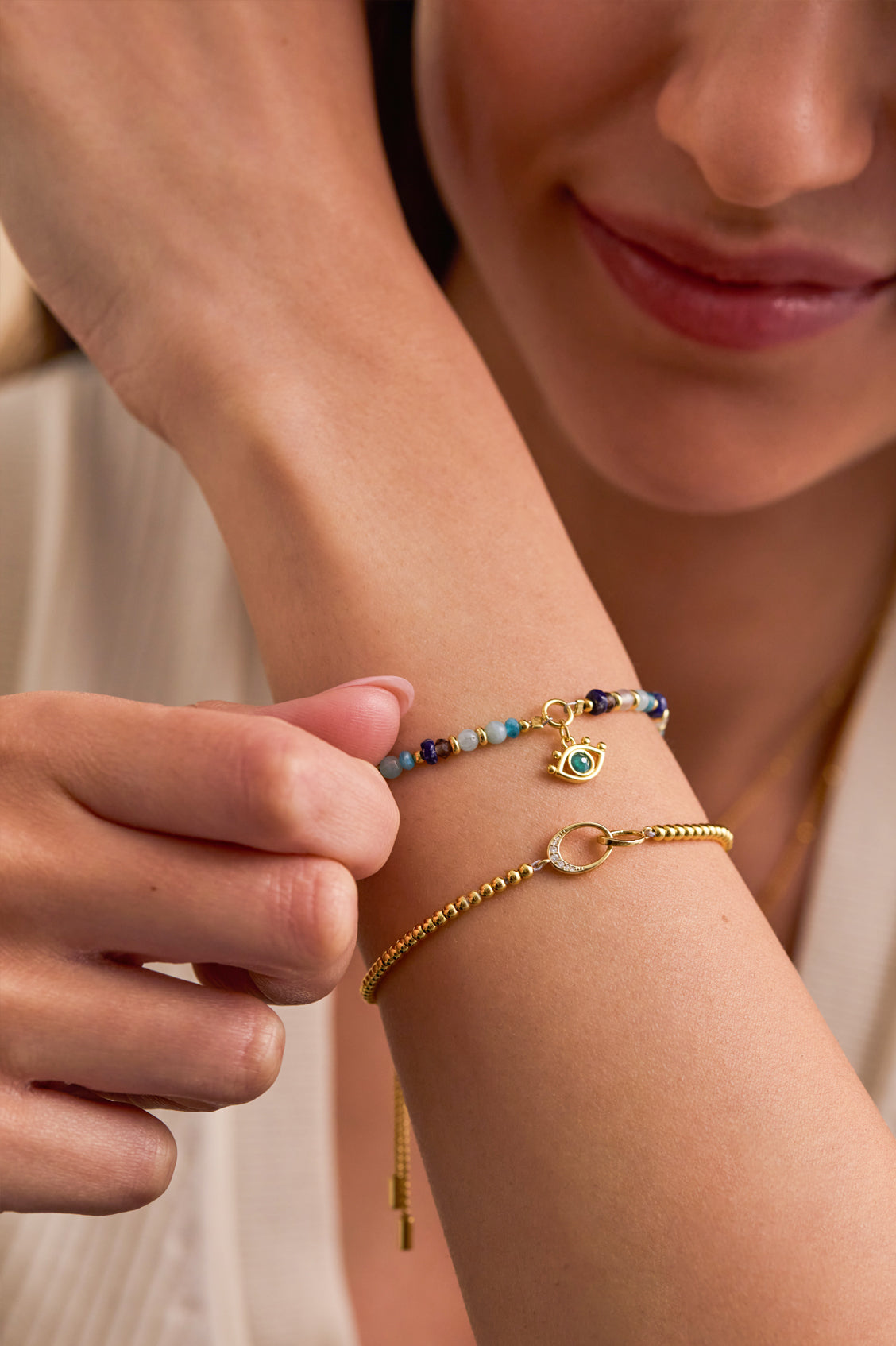 Interlinked CZ Ovals Louise Bracelet