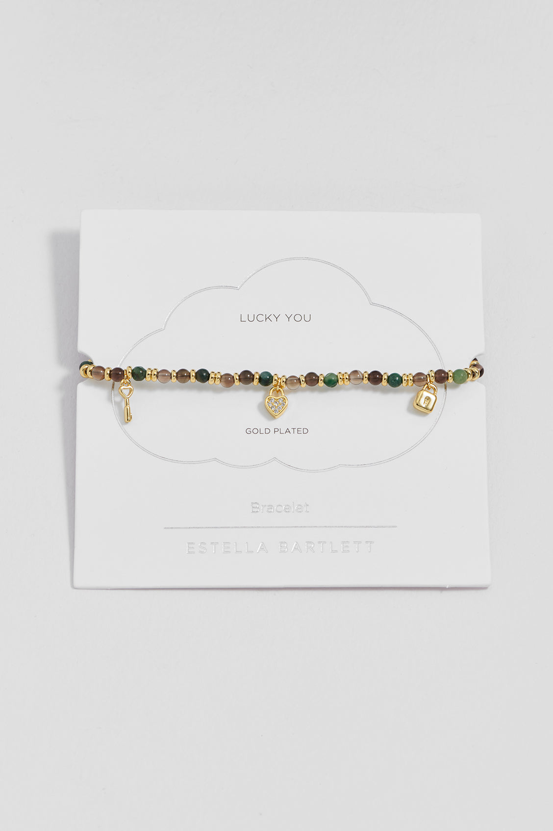 Padlock and Heart Key Charm Amelia Bracelet
