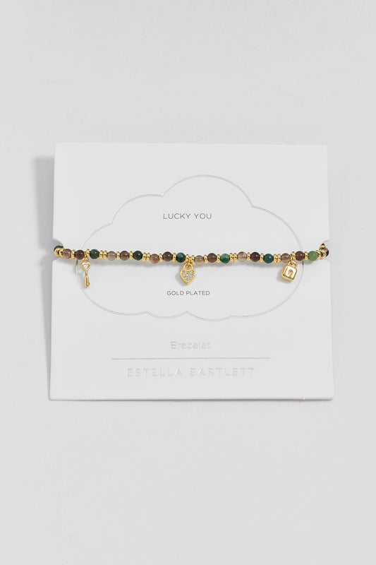 Padlock and Heart Key Charm Amelia Bracelet