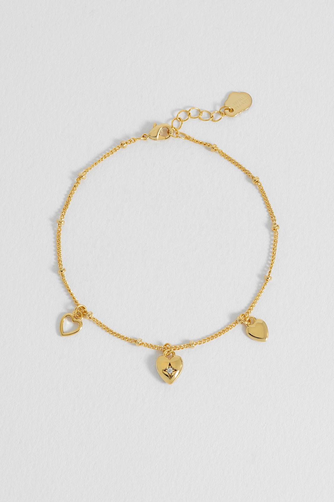 Triple Heart Charm Bracelet
