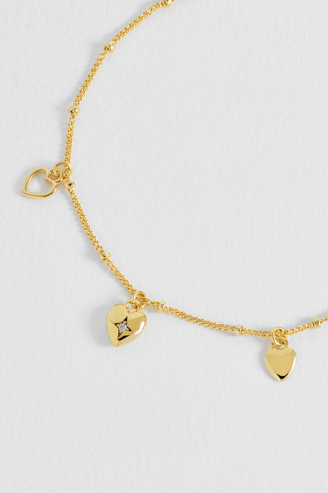 Triple Heart Charm Bracelet