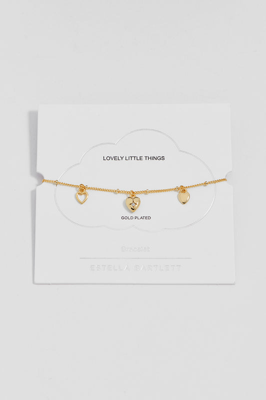 Triple Heart Charm Bracelet