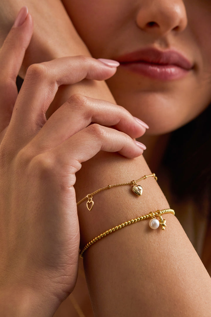 Triple Heart Charm Bracelet