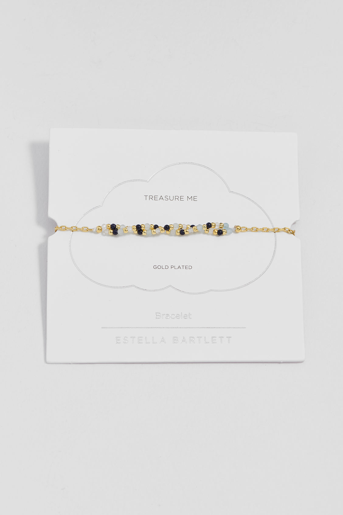 Twisted Blue Gemstone Beaded Bracelet