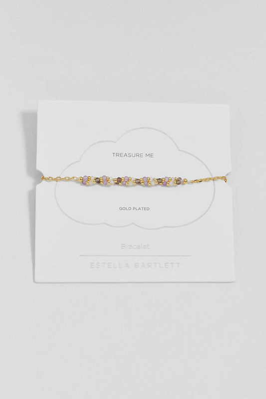 Twisted Lilac Gemstone Beaded Bracelet