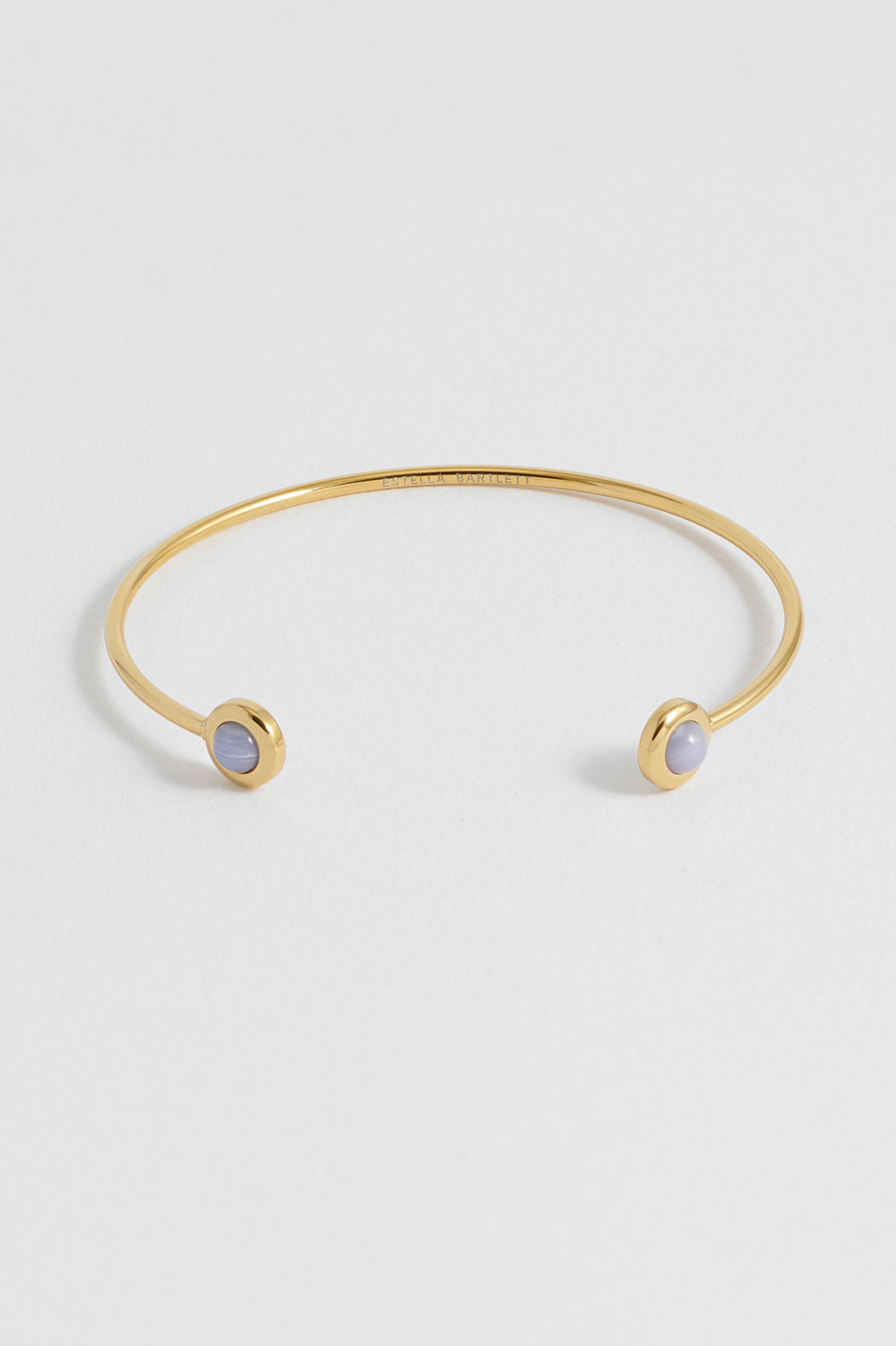 Wellness Blue Lace Agate Open Bangle