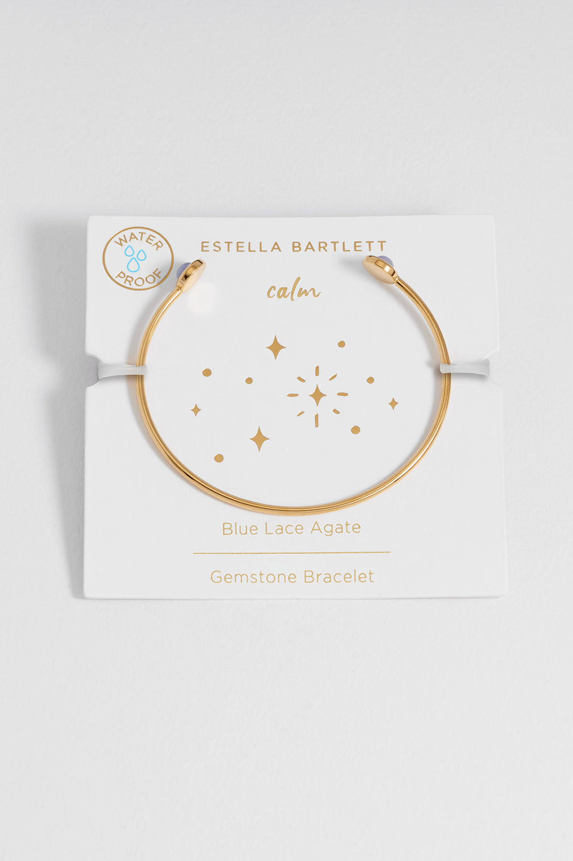 Wellness Blue Lace Agate Open Bangle