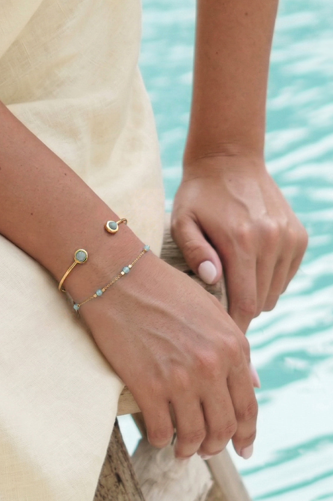 Wellness Amazonite Open Bangle