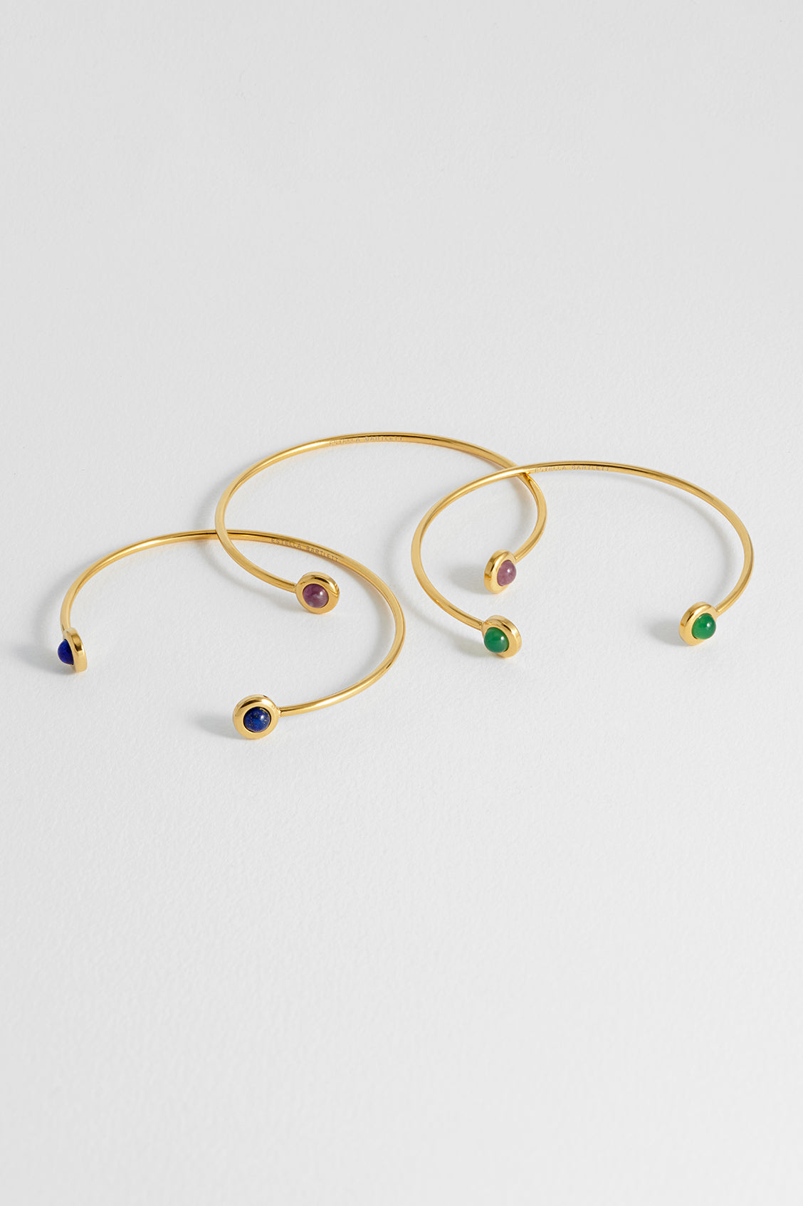 Wellness Green Agate Open Bangle