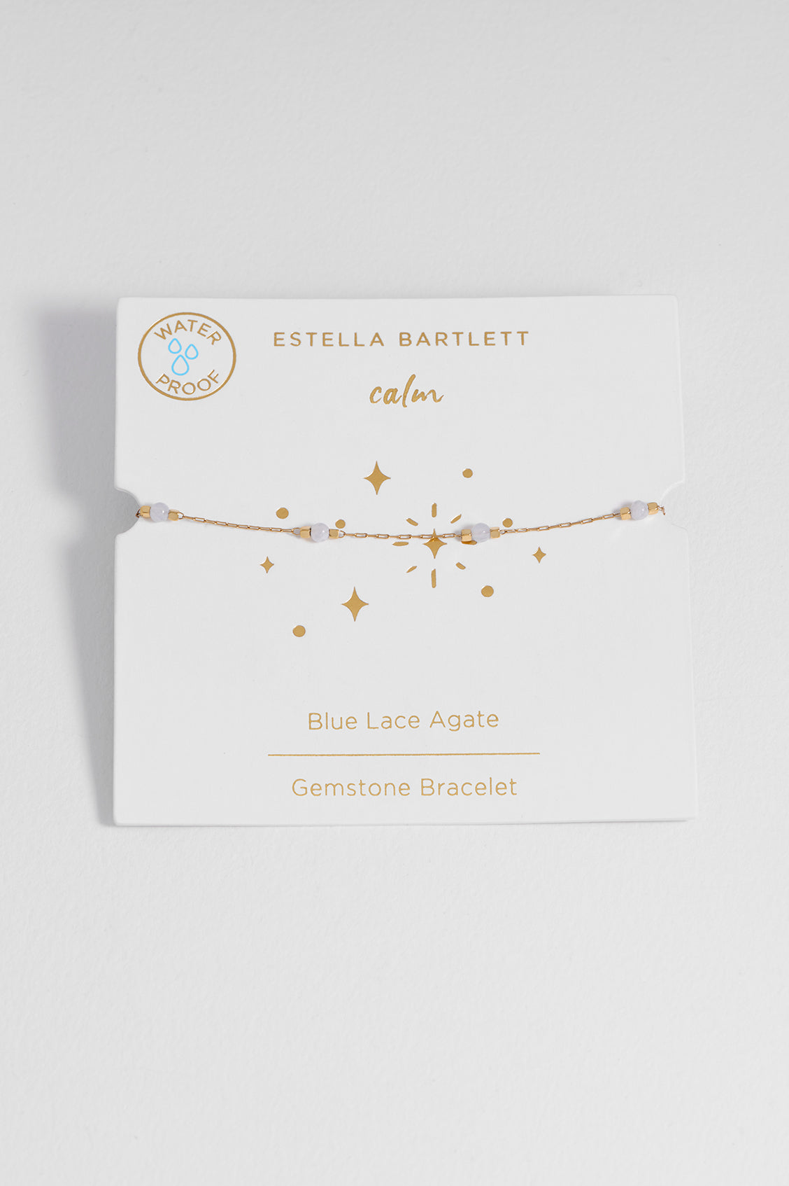 Wellness Blue Lace Agate Beaded Chain Bracelet