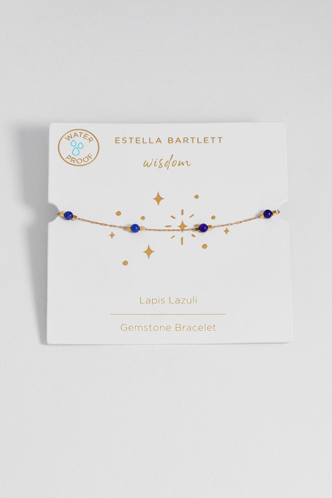 Wellness Lapis Lazuli Beaded Chain Bracelet