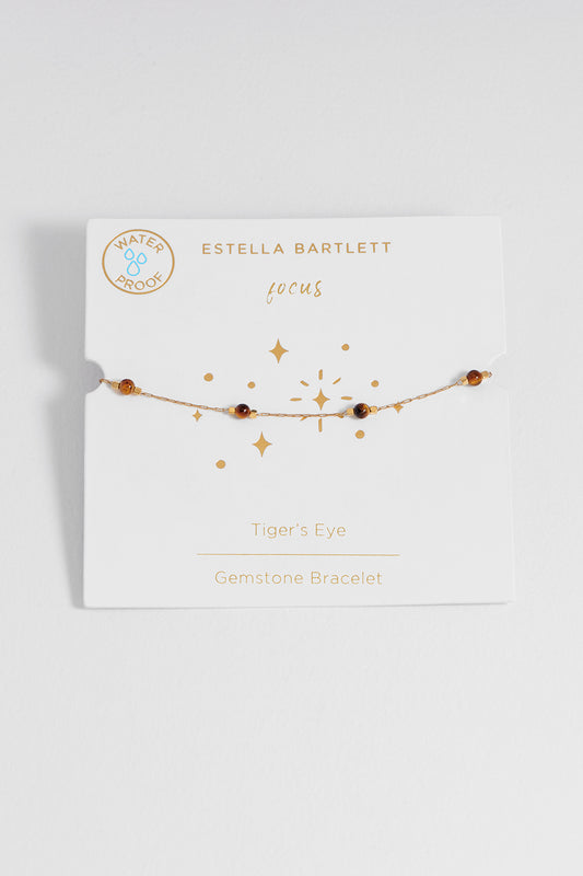 Wellness Tiger's Eye Beaded Chain Bracelet