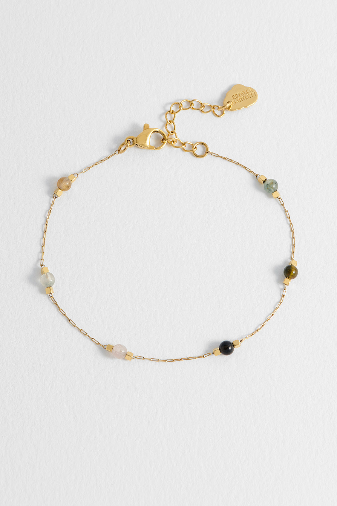 Wellness Tourmaline Beaded Chain Bracelet