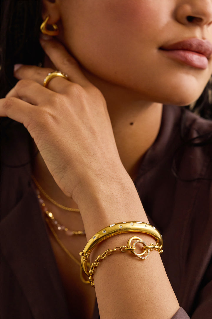 CZ Domed Bangle