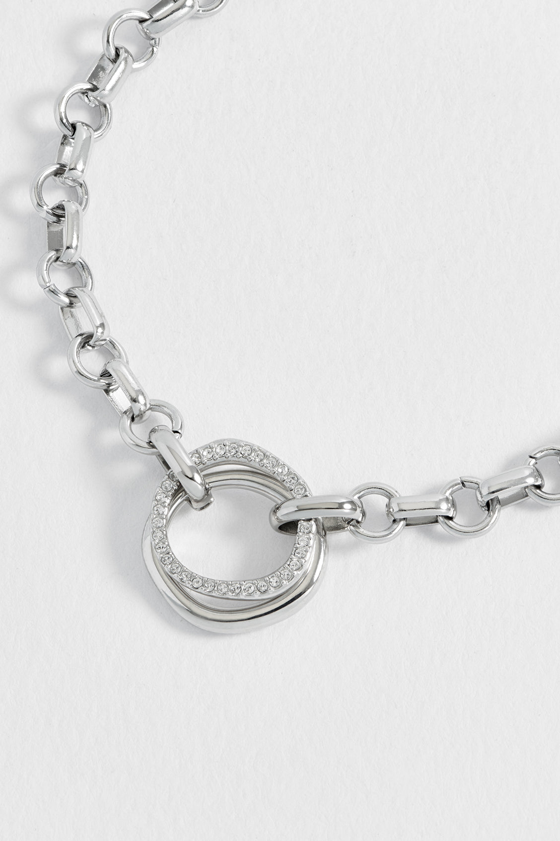 Molten Ring Pave T-Bar Bracelet
