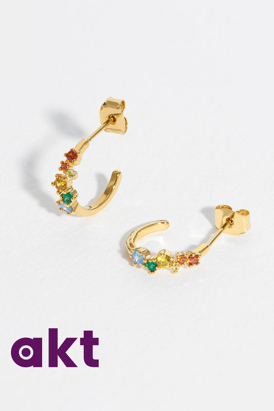 Rainbow Constellation Hoops