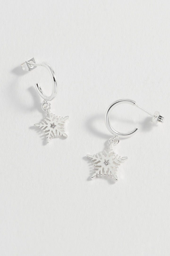 Snowflake Drop Hoops