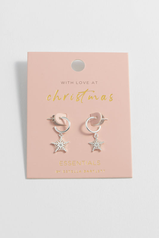 Snowflake Drop Hoops