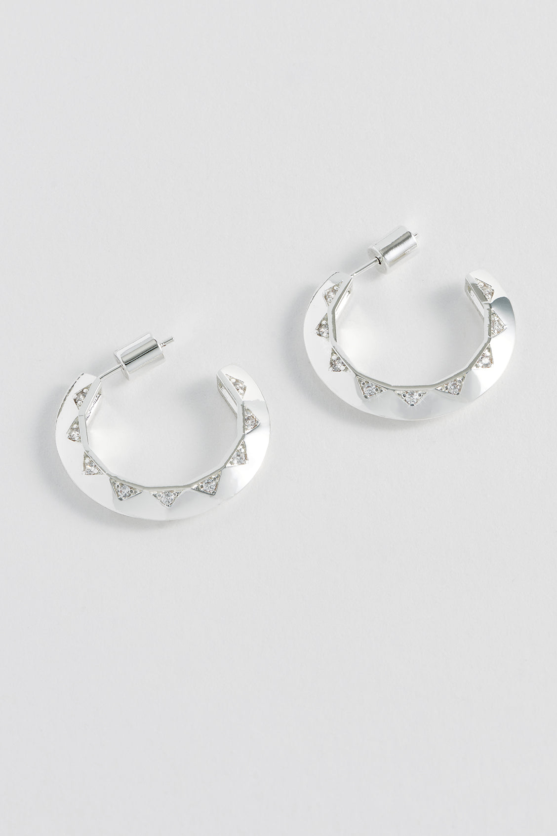CZ Quilted Inlay Hoops