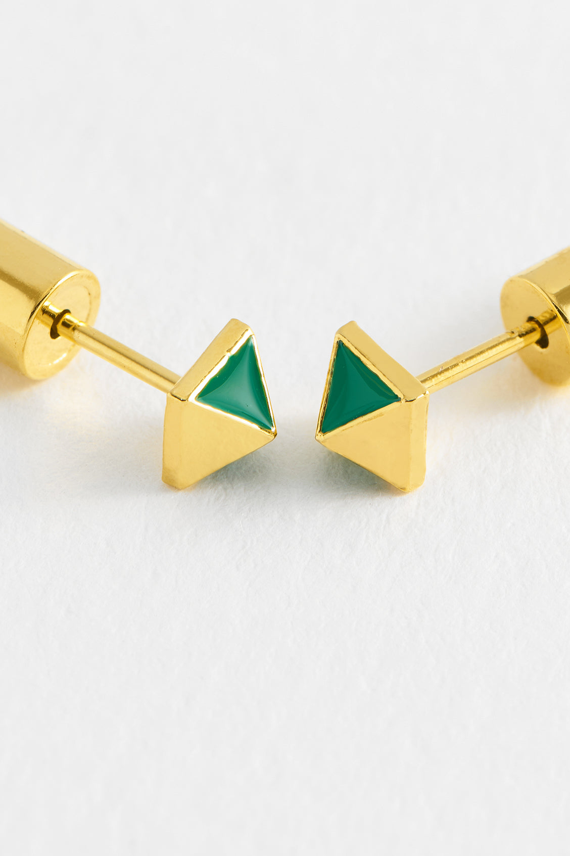 Quilted Inlay Pyramid Studs