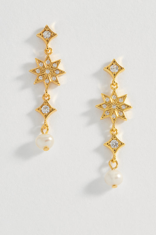 Gold Plated Drop Earrings Women's Earrings Letter A-Z Earrings