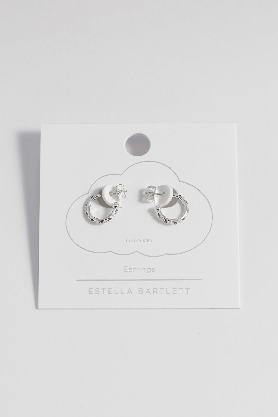 Pearl and Purple CZ Hoops