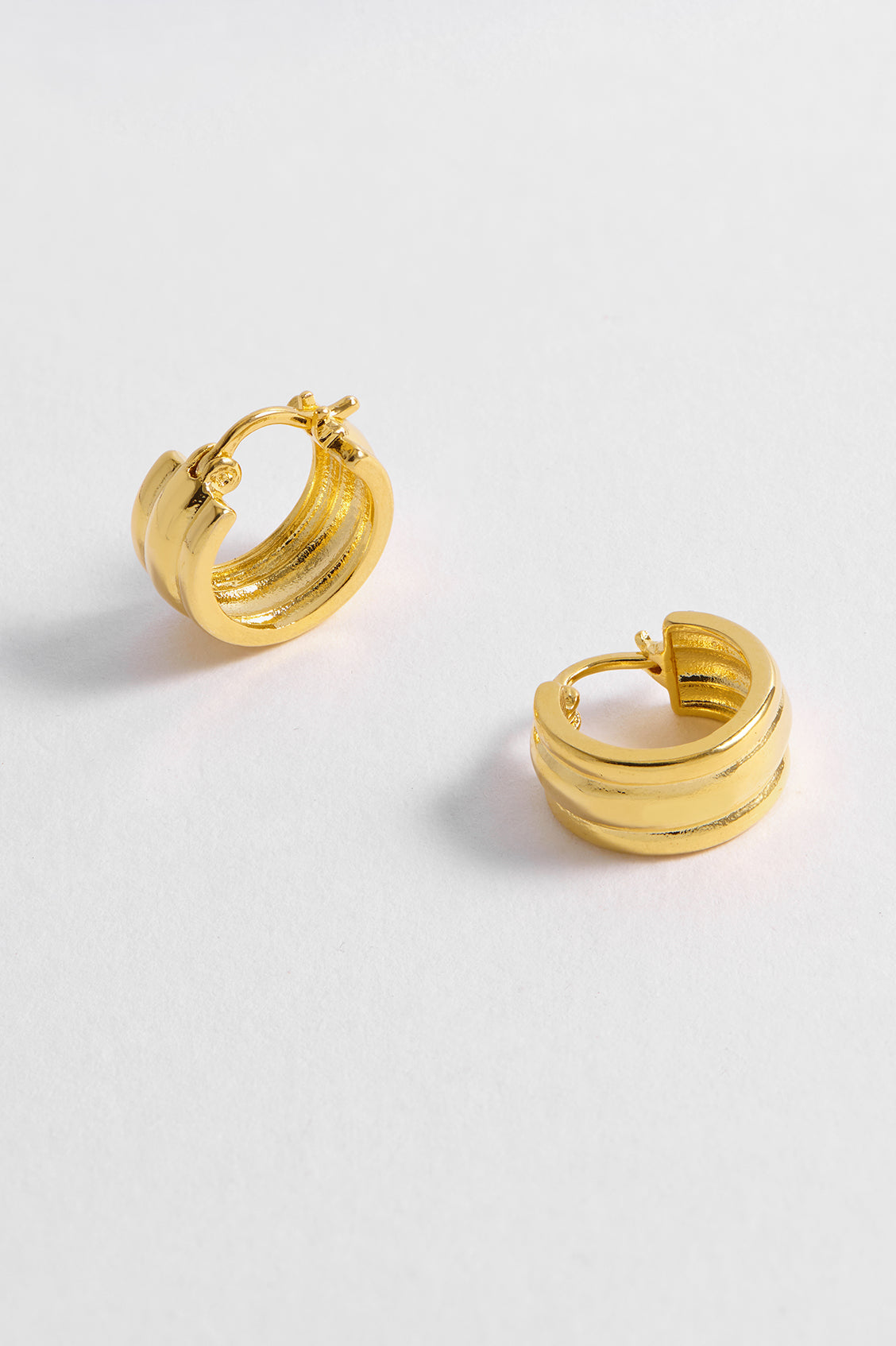 Chunky Gold Textured Hoops