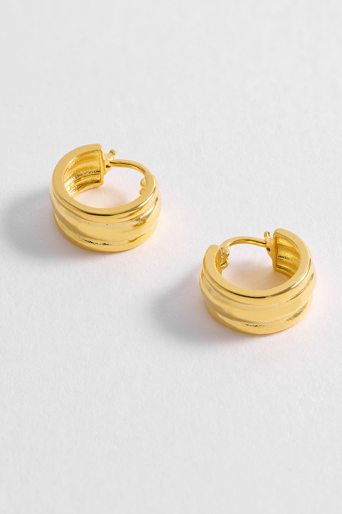 Chunky Gold Textured Hoops