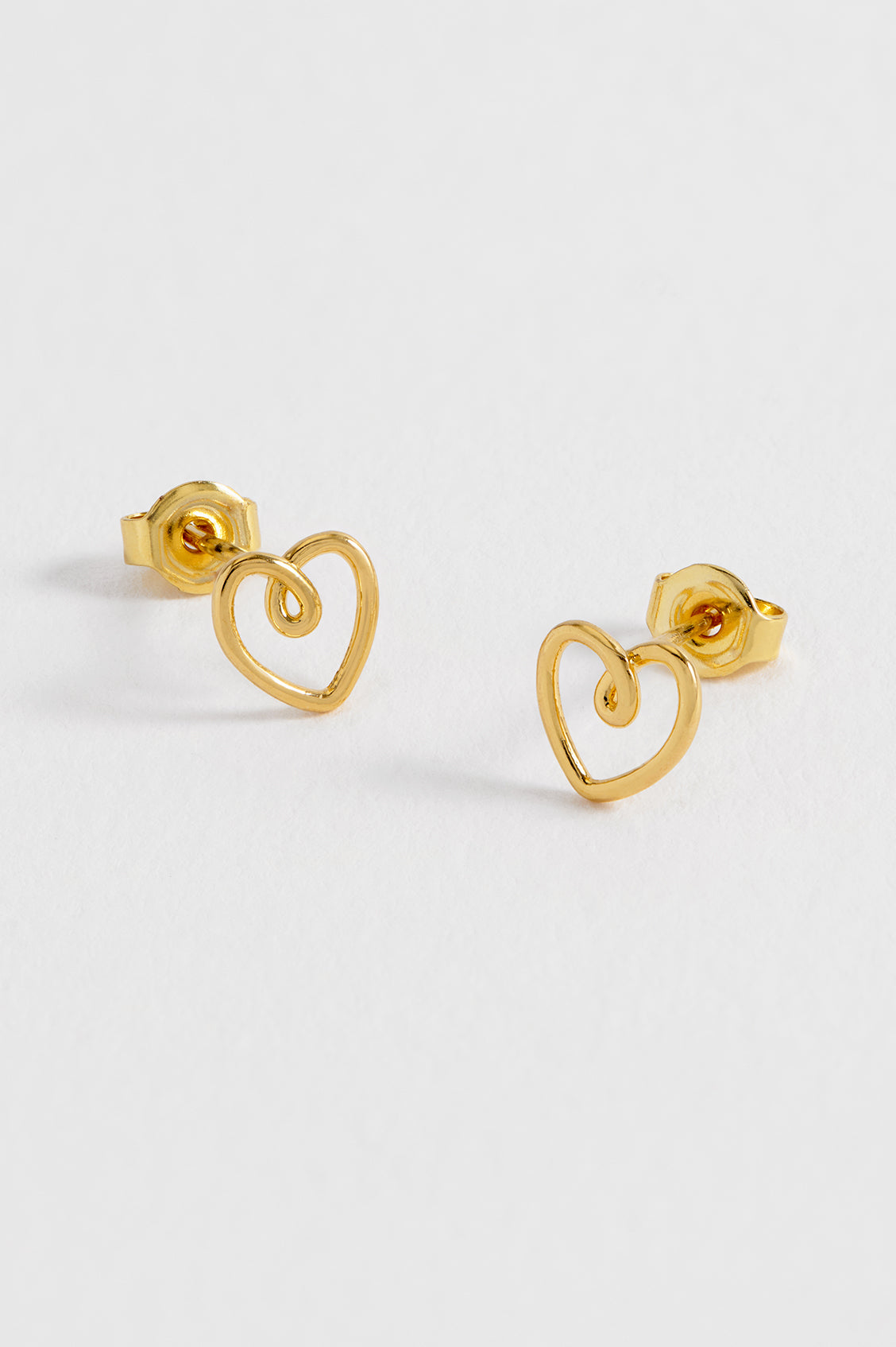 Doodle Heart Stud Earrings