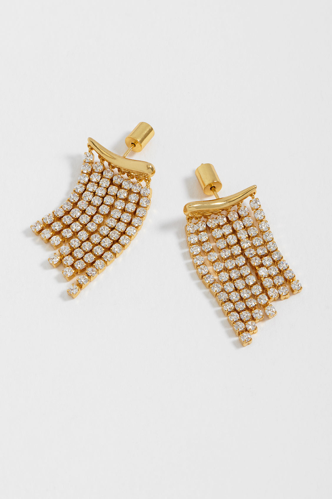 Tiered Tennis Chain Drop Earrings