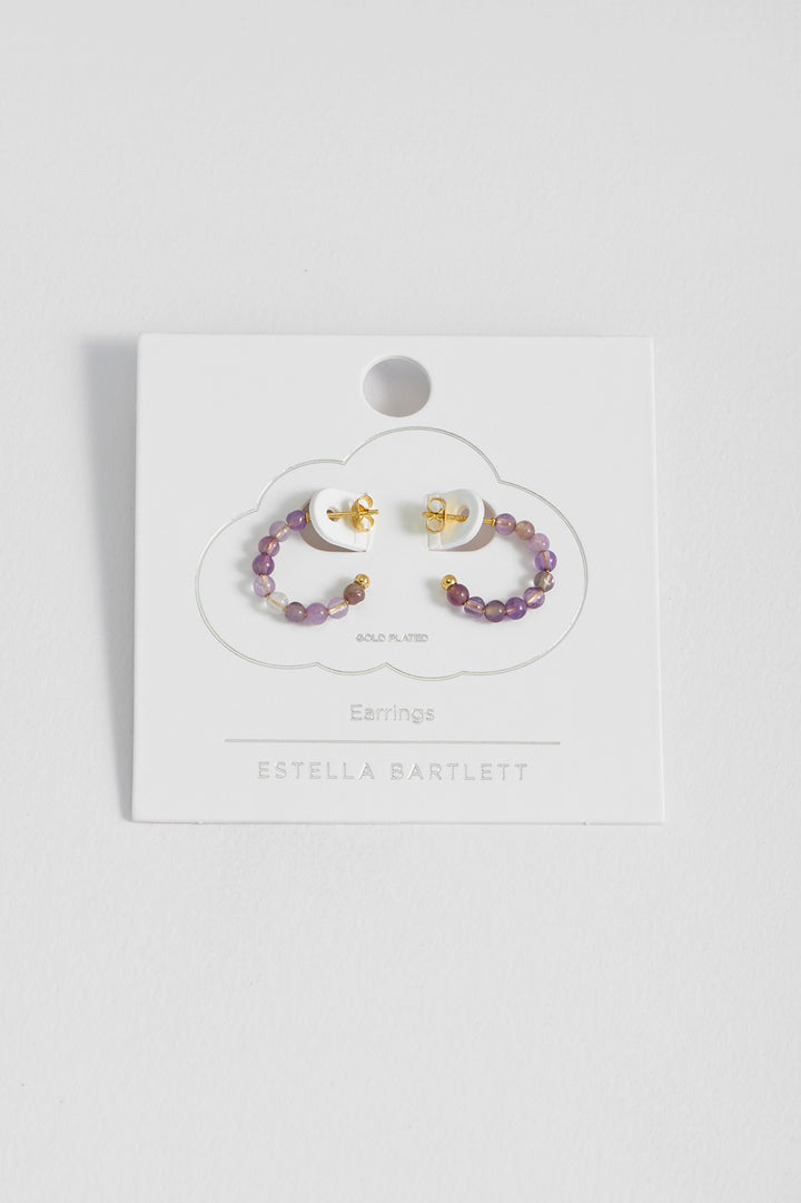 Gemstone Amelia Hoop Earrings