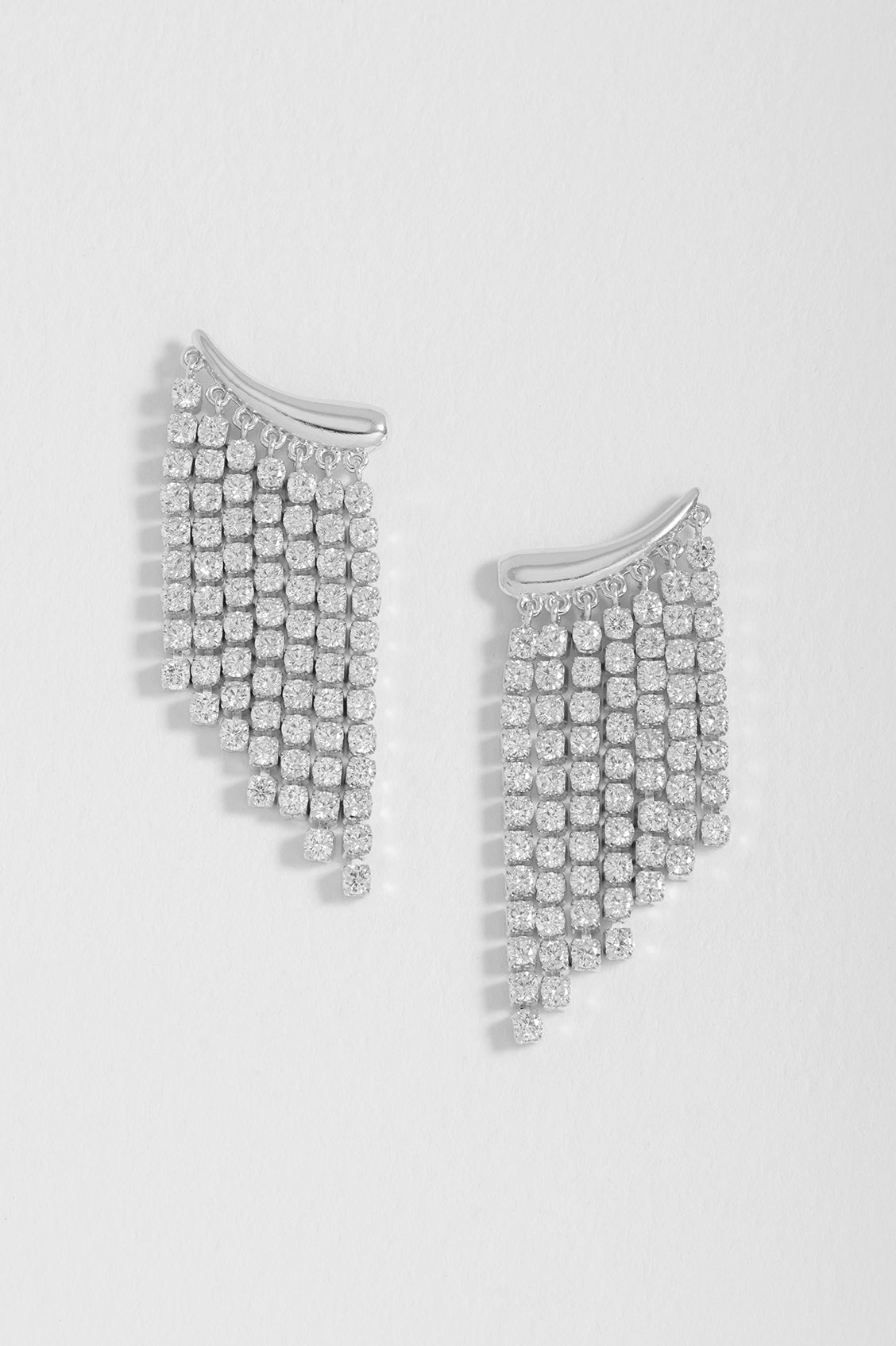 Tiered Tennis Chain Drop Earrings