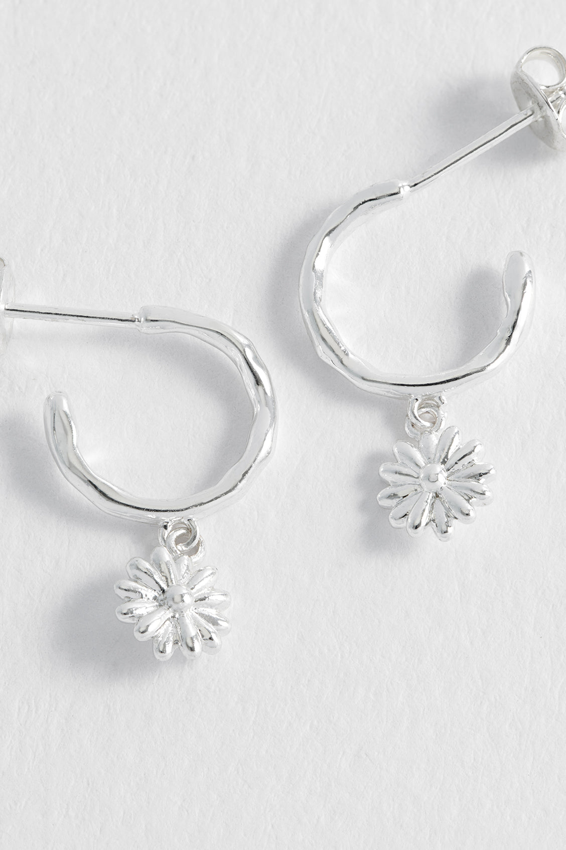 Molten Daisy Hoop Earrings