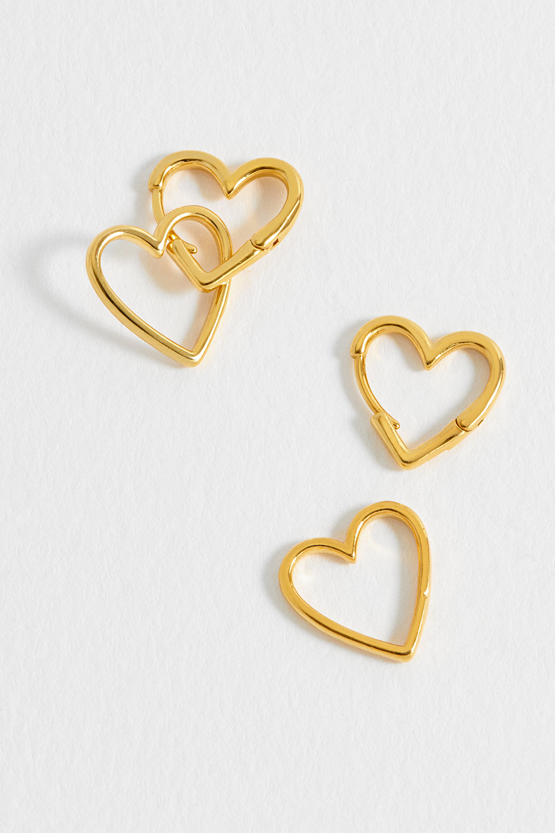 Double Heart Hoop Earrings