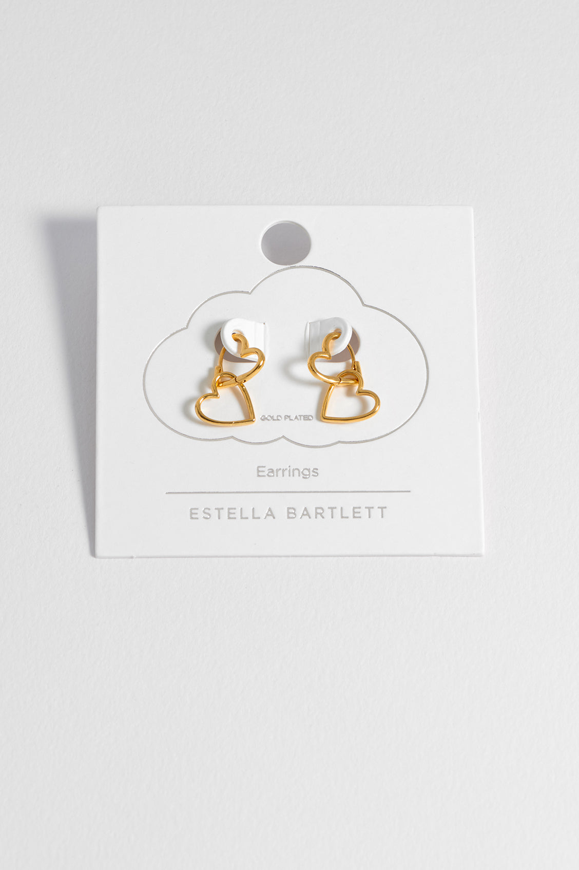 Double Heart Hoop Earrings