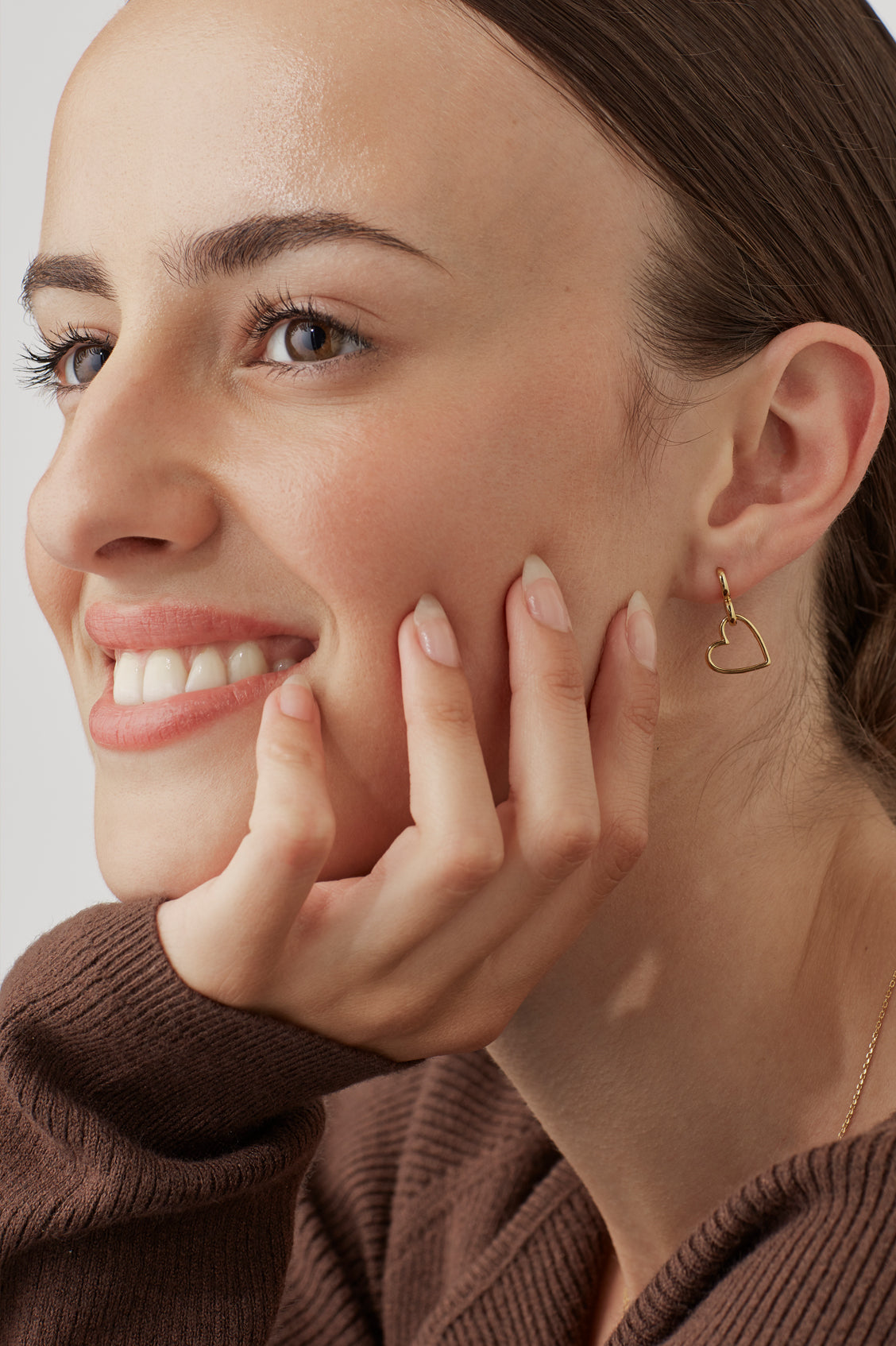 Double Heart Hoop Earrings