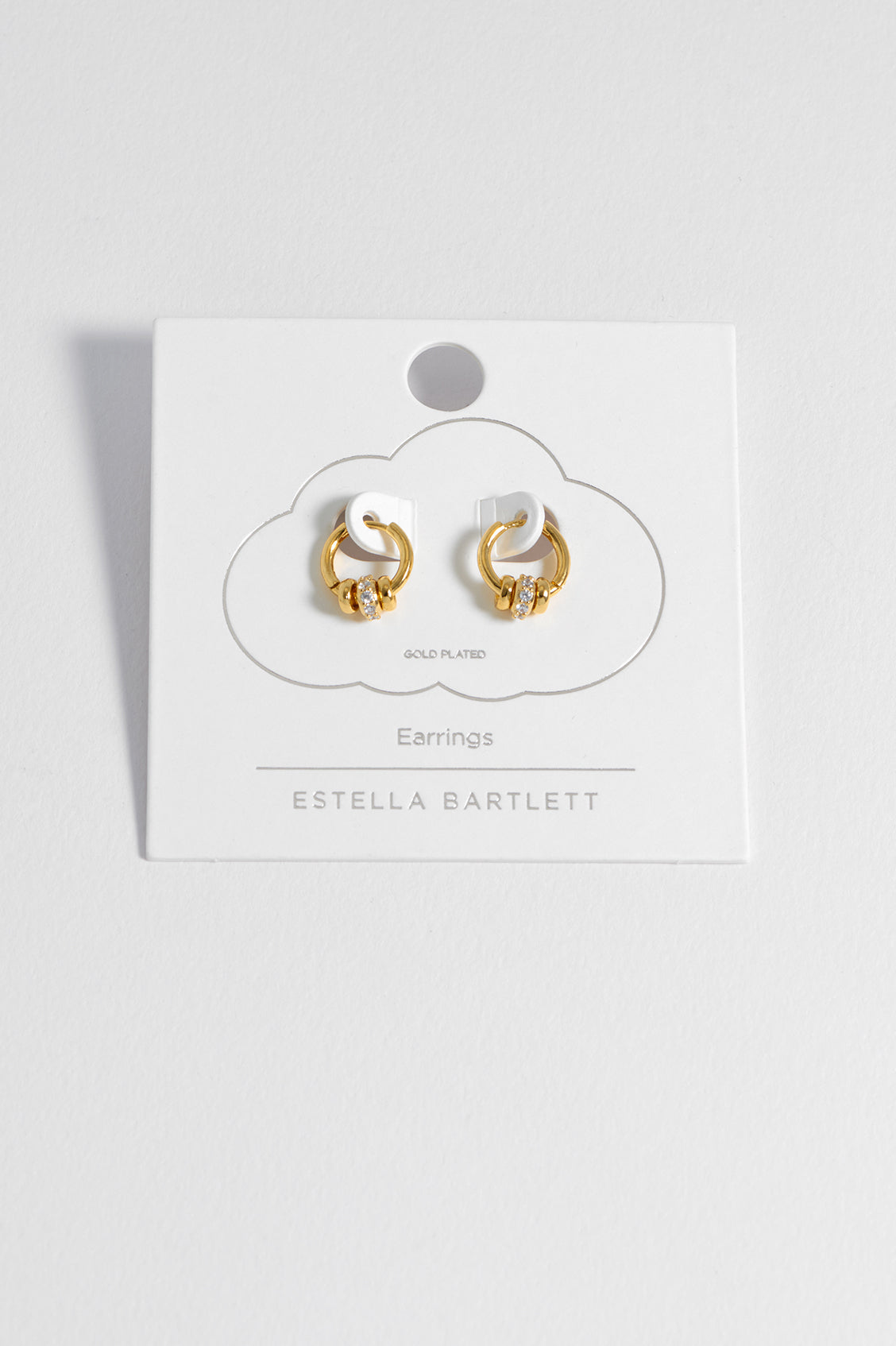 Triple Disc CZ Hoop Earrings