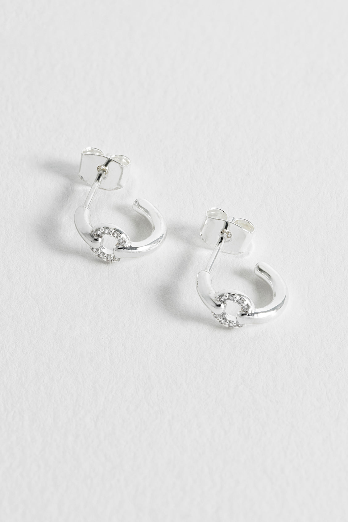 Pave Circle Hoop Earrings