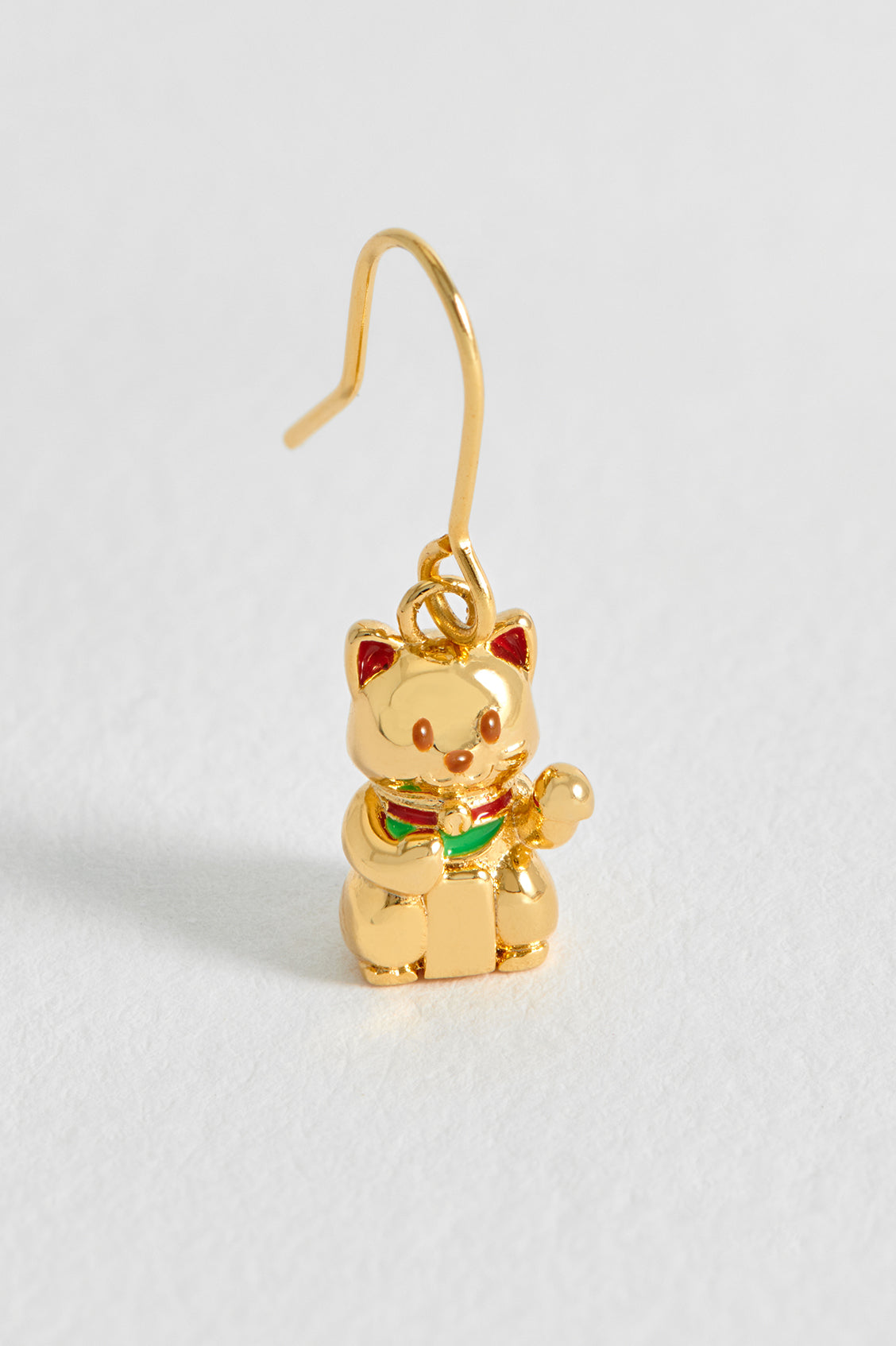 Lucky Cat Hook Earrings