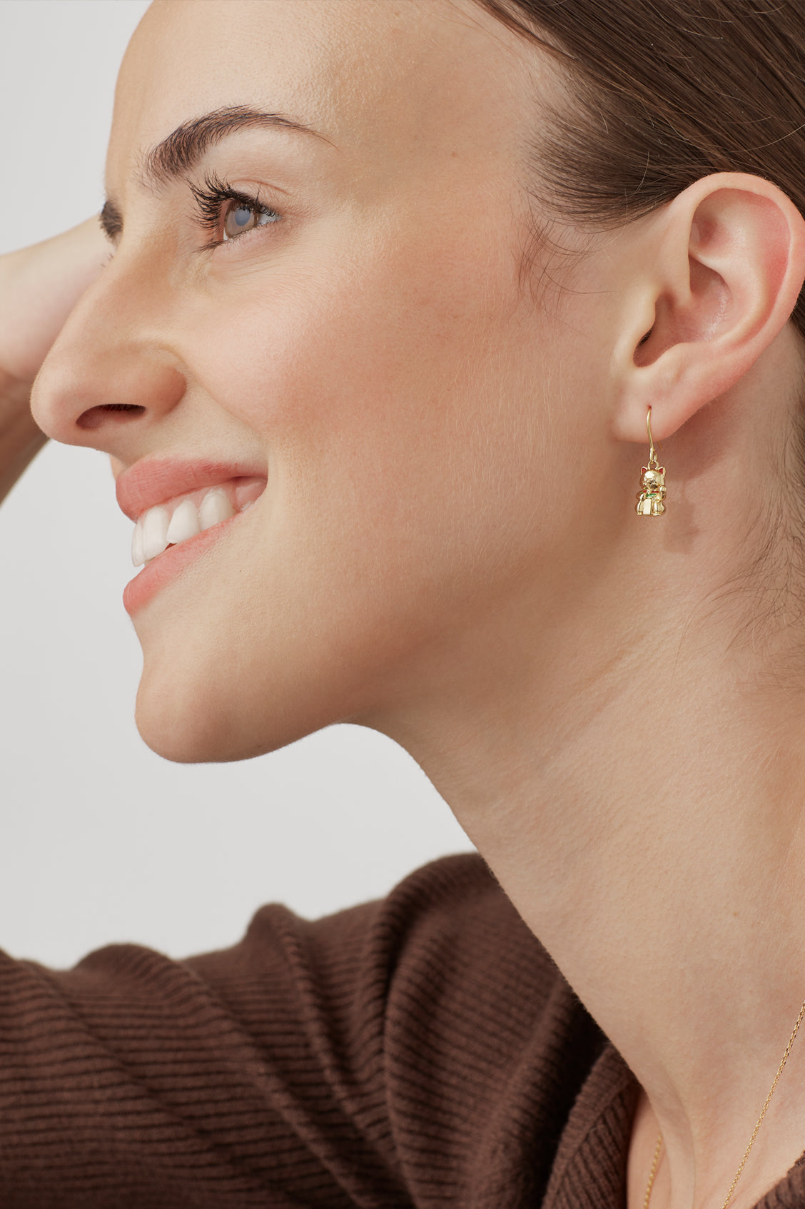 Lucky Cat Hook Earrings