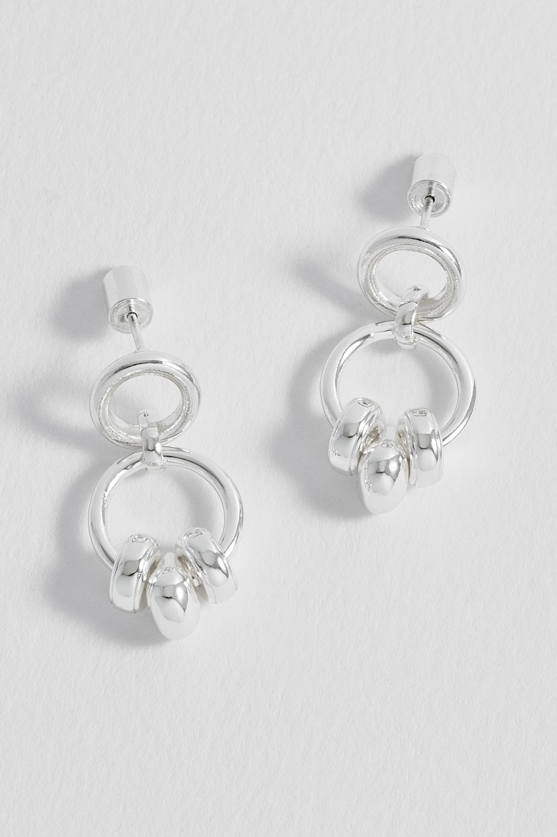 Beaded Circle Drop Earrings